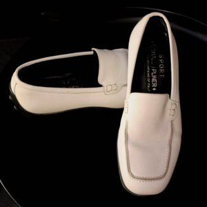 Donald J Pliner Women's White Sport Loafers Made in Italy Good Condition